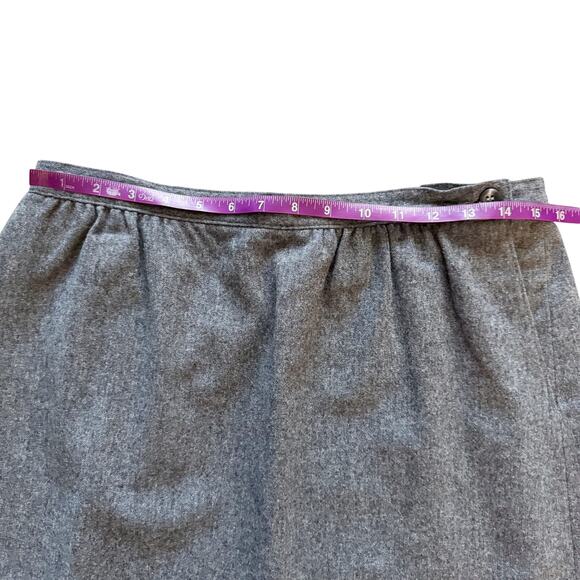 Pendleton Vintage 100% Wool Skirt Women Sz 12 14 Gray Midi preppy academia - Picture 6 of 11